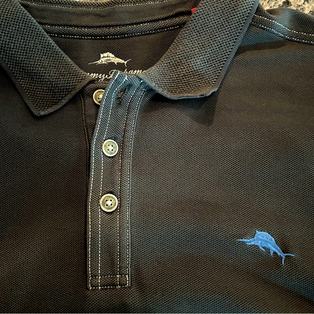 Tommy Bahama black XL knit polo